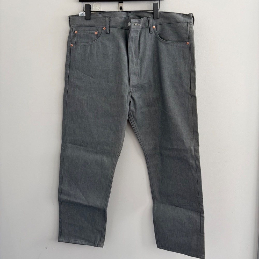 Levi's 501 Original Fit Straight Leg Grey Denim Jeans 40x30 Mens